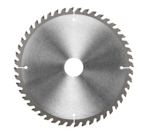 Circular saw blade for wood work isolated on white, included clipping path