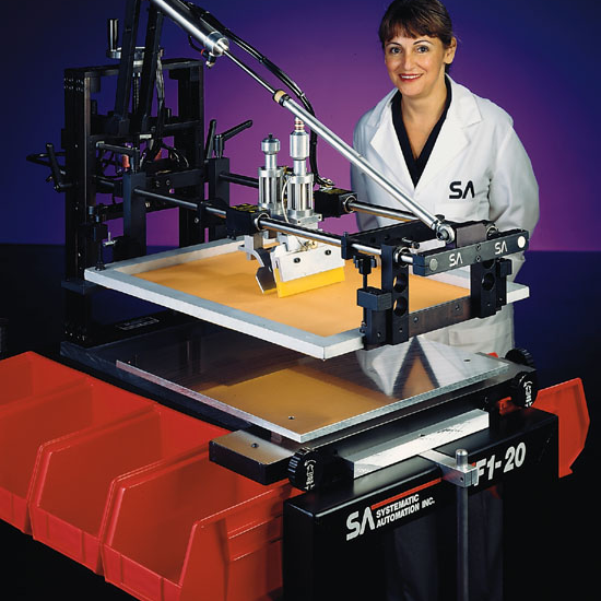 Machine deals screen printers