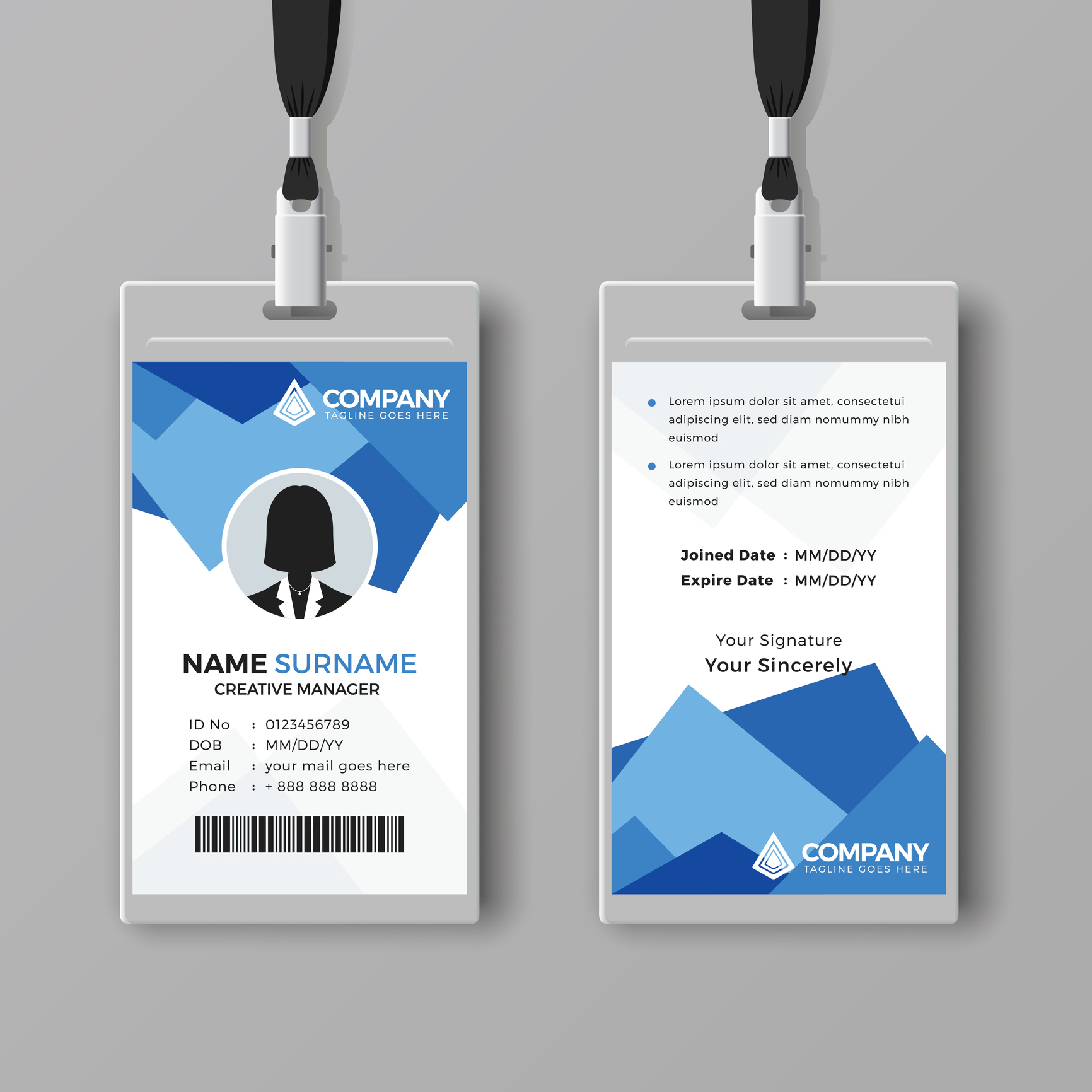 screen printed ID card