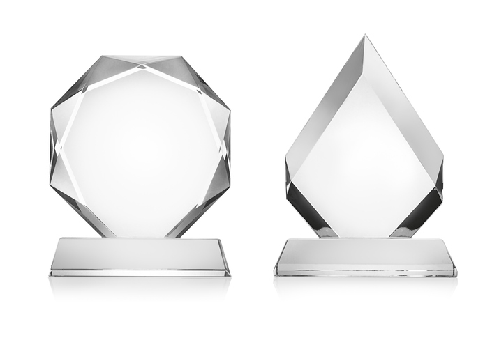 Blank glass trophies