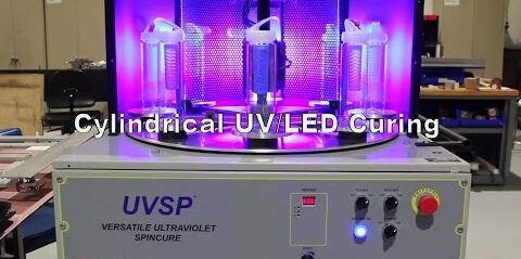UV Spin Cure 360 degree uniform cure of Drinkware with LED integration